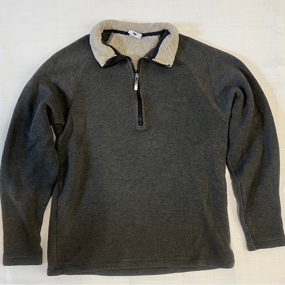 Columbia Men’s Brown/Grey Fleece Sweater Size Medium - Picture 1 of 6